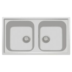 Tecnomat LAVELLO DIAMANT 86x50 cm IN GRANIT BIANCO 2 VASCHE