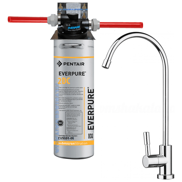 depuratore acqua kit everpure 2dc kit microfiltrazione con filtro everpure testa ql3 e rubinetto depuratore everpure 2dc kit microfiltrazione con filtro everpure 2dc ai sali d'argento testa ql2b e rubinetto