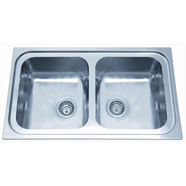 glem gas lavello lineare gl279x 2 vasche-inox