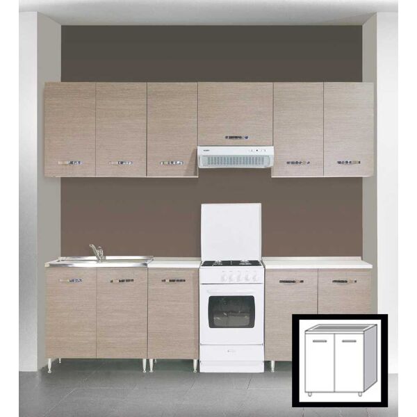 azur line lgst80kit mobile lavello cucina sottolavello 80x50x85h cm colore larice - lgst80kit