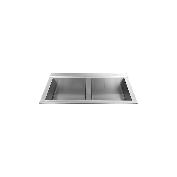 apell pd862isc lavello cucina 2 vasche incasso larghezza 86 cm materiale acciaio inox finitura satinata - pd862isc serie sinphonia