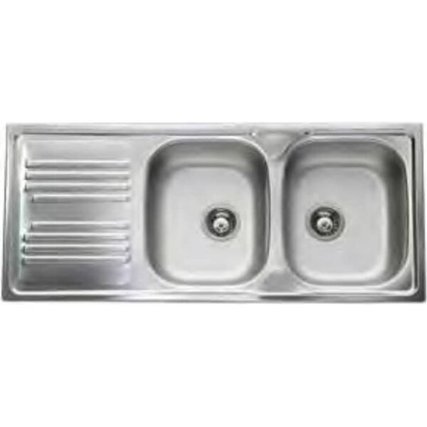 apell tm1162ilbc lavello cucina 2 vasche da incasso con gocciolatoio sx larghezza 116 cm materiale acciaio inox prelucido - tm1162ilbc