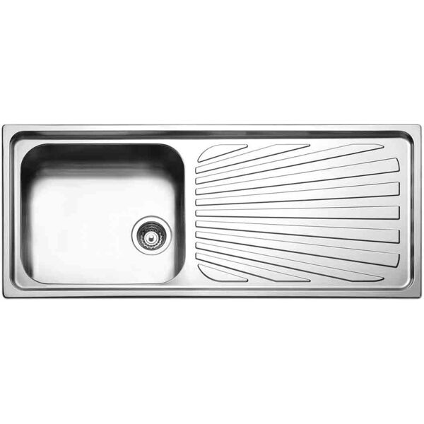 apell to1161irbc lavello cucina 1 vasca incasso con gocciolatoio dx larghezza 116 cm materiale acciaio inox finitura spazzolata - serie torinoto1161irbc