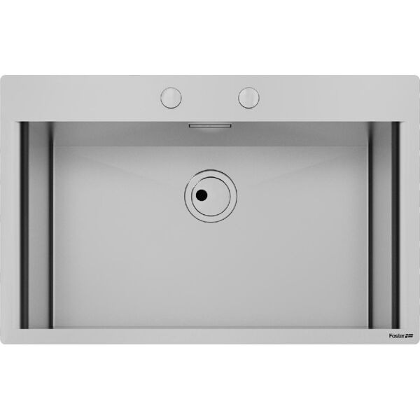 foster 1412 000 lavello cucina 1 vasca da incasso filotop larghezza 81 cm materiale acciaio inox finitura spazzolato - 1412 000 new wave