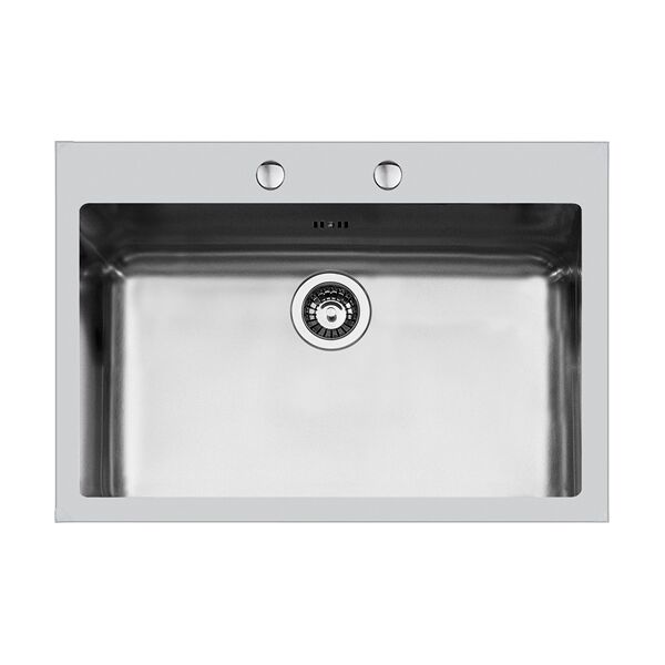 foster 2278 050 lavello cucina 1 vasca incasso larghezza 77 cm materiale acciaio inox finitura spazzolato - 2278 050 serie ke