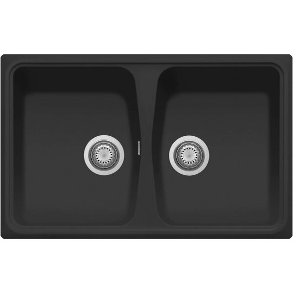 plados sp0792ug70 lavello cucina fragranite 2 vasche incasso larghezza 79 cm materiale ultragranit colore black matt ug70 - sp0792 serie spazio