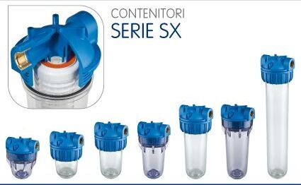 Atlas Filtri Contenitore serie SX altezza 10", passo 1"