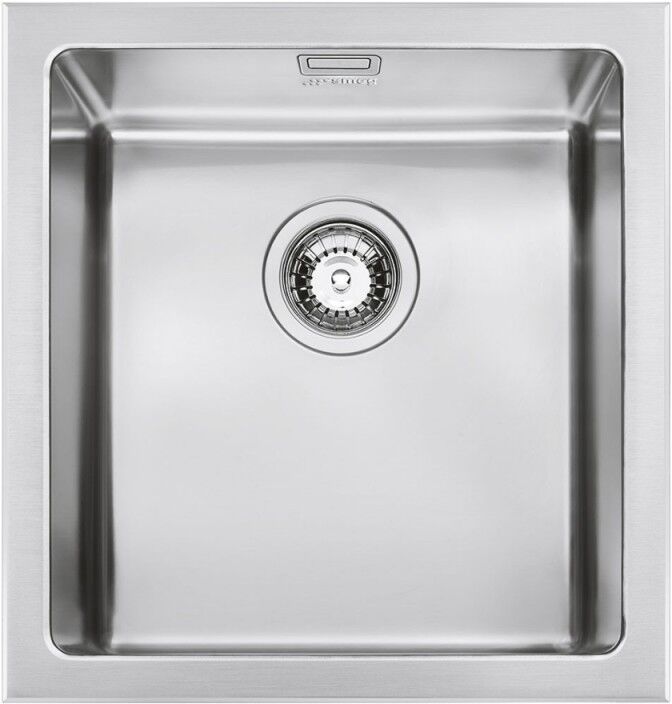 Lavello incasso monovasca semifilo 40x46 cm inox spazzolato - Smeg VQR40