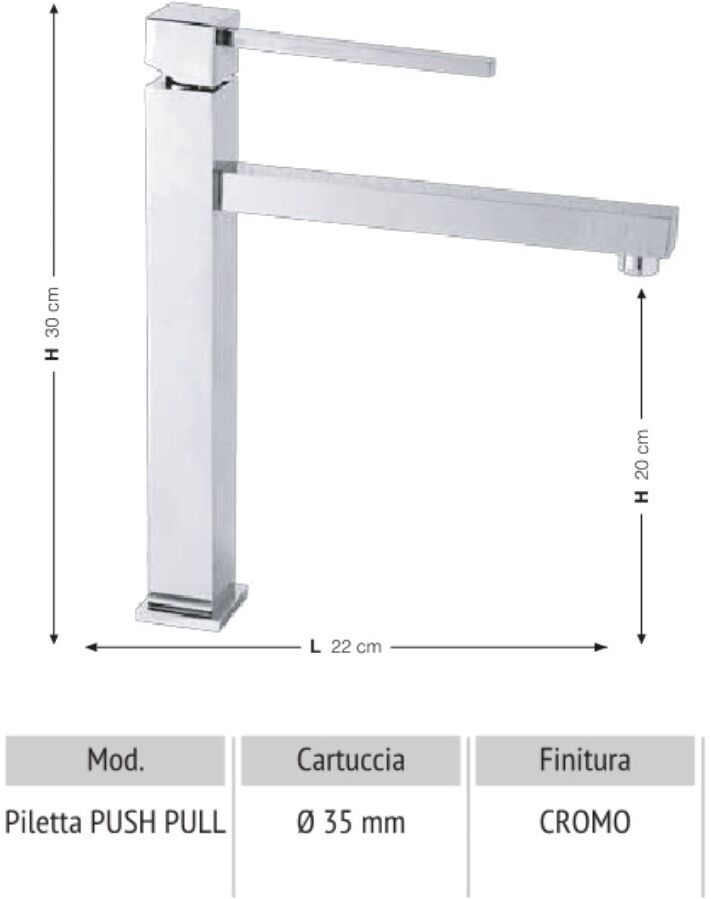 Toscohome Miscelatore Egeo per lavabo