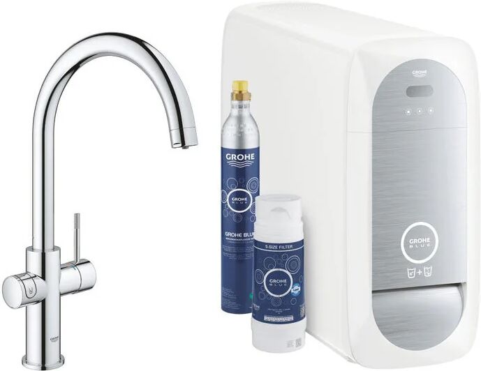 Miscelatore Lavello Grohe Blue Home Con Sistema Filtrante Dell'Acqua E Refrigeratore 31455001