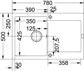 Franke MRG 611 Lavello ad incasso Rettangolare Fragranito