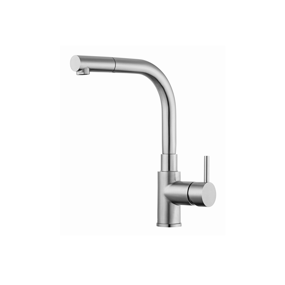 PAFFONI Miscelatore lavello monocomando con doccetta estraibile serie Steel STEEL2185AC Acciaio Acciaio inox