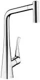 Hansgrohe Metris M71 Einhebel-Küchenmischer 320, Ausziehbrause, 2jet Metris M71 H: 43 Ausladung: 23,7 cm chrom 14820000