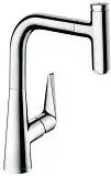 Hansgrohe Talis Select M51 Einhebel-Küchenmischer 220, Ausziehauslauf, 1jet, sBox Talis Select M51 H: 33,5 Ausladung: 20,8 cm chrom 73852000