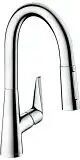 Hansgrohe Talis M51 Einhebel-Küchenmischer 160, Ausziehbrause, 2jet, sBox Talis M51 H: 35 Ausladung: 18,5 cm edelstahl finish 73850800