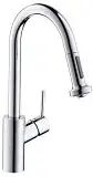 Hansgrohe Talis M52 Einhebel-Küchenmischer 220, Vorfenstermontage, Ausziehbrause, 2jet, sBox Talis M52 H: 41,1 Ausladung: 22,2 cm edelstahl finish