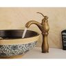 TECKI Kitchen Taps Increasing Basin Taps Single Handle Hot & Hot Cold Wash Brass Art Counter Basin Hot And Cold Mixer Antique Faucet