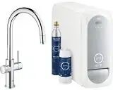 Grohe Blue Home C-Auslauf Starter Kit mit herausziehbarem Auslauf Blue mit herausziehbarem C-Auslauf und  und Bluetooth 4.0 chrom 31541000