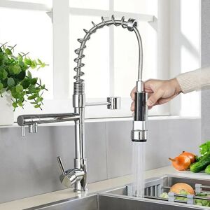 Belfry Kitchen Valdez Pull Out Single Lever Monobloc Tap gray 9.5 H cm