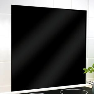 Wenko Alday 60cm x 70cm Glass Splashback Panel black 70.0 H x 60.0 W x 0.4 D cm