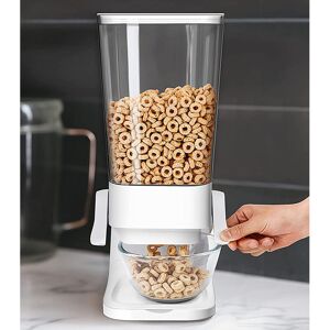 LIVINGANDHOME White Cereal Nuts Storage Container Dispenser for Kitchen