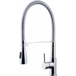 Wickes Simeto Monobloc Pull Out Kitchen Sink Mixer Tap - Chrome