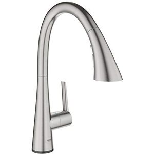 Grohe Zedra Touch 30219DC2 Electronic Single-Lever Sink Mixer Tap DN15 Supersteel, Spülbrause mit 3 Strahlarten