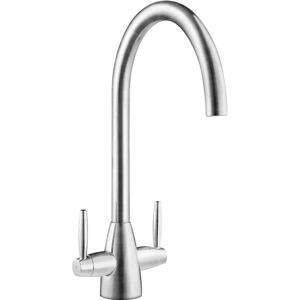 Smeg MIRO-SS Dual Lever Mixer Tap Brushed Steel - Brushed Steel