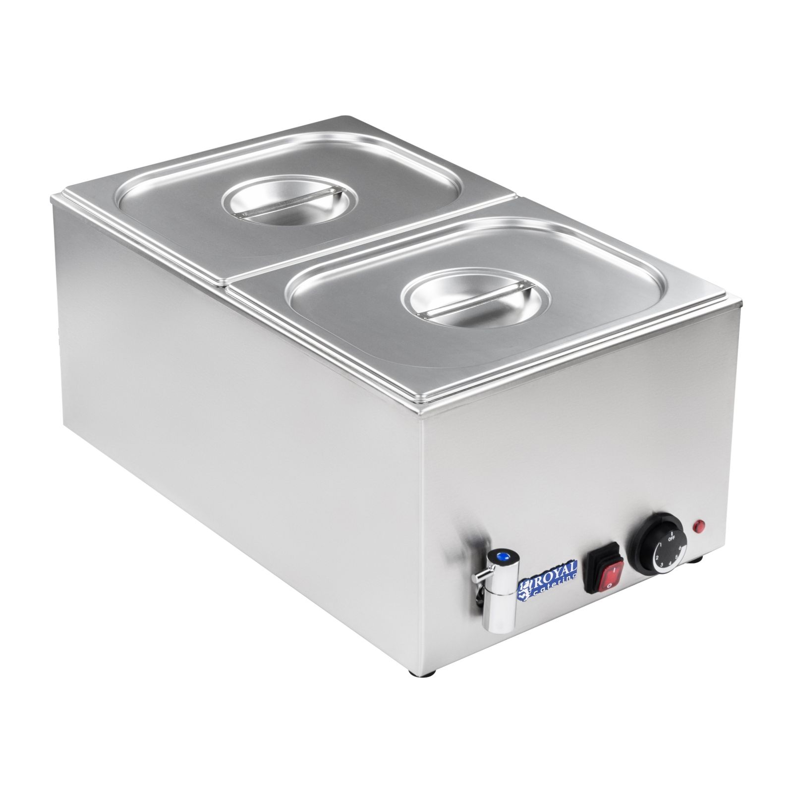 Royal Catering Bain-marie - GN container - 1/2 - drain tap RCBM-1/2-150A-GN