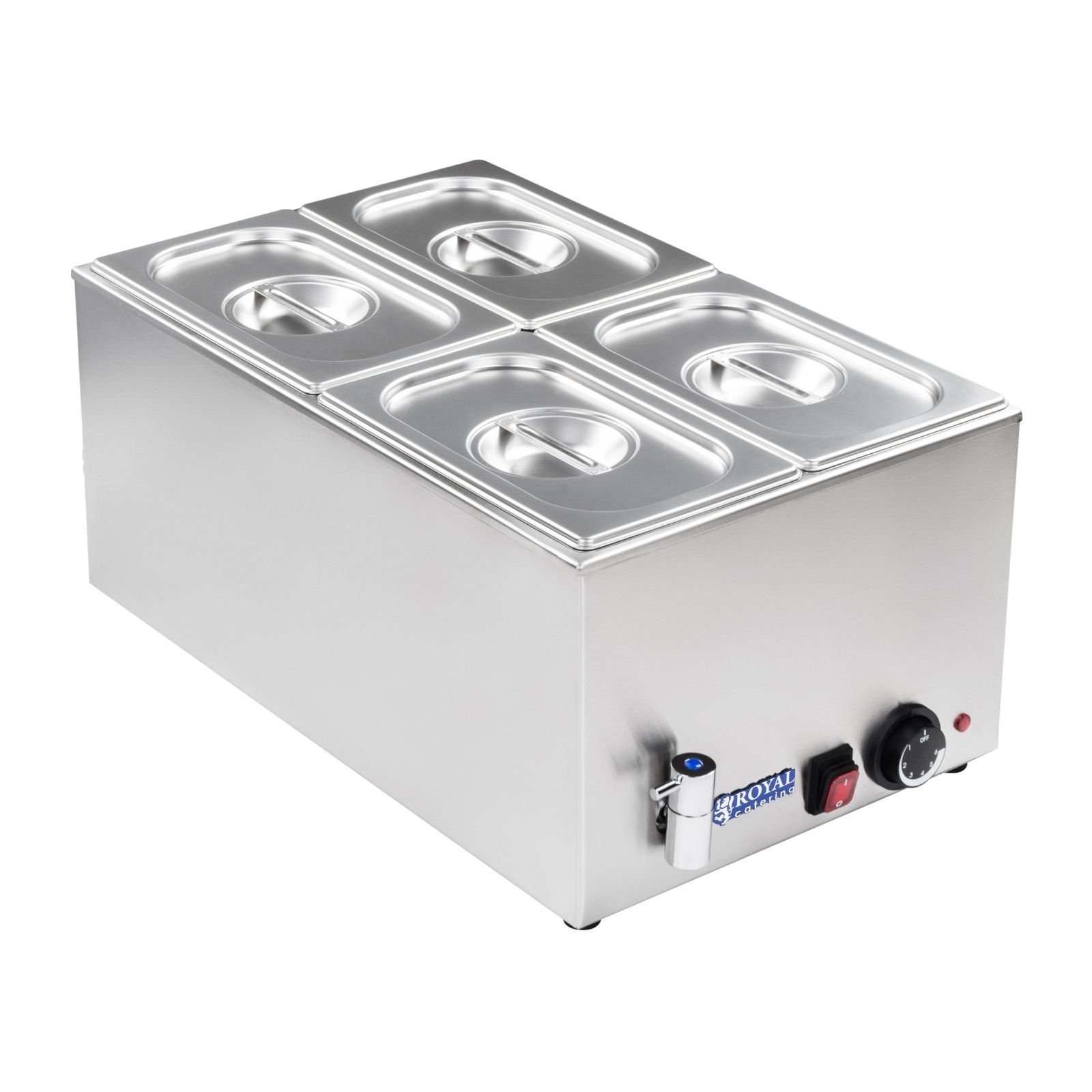 Royal Catering Bain-marie - GN container - 1/4 - drain tap RCBM-1/4-150A-GN
