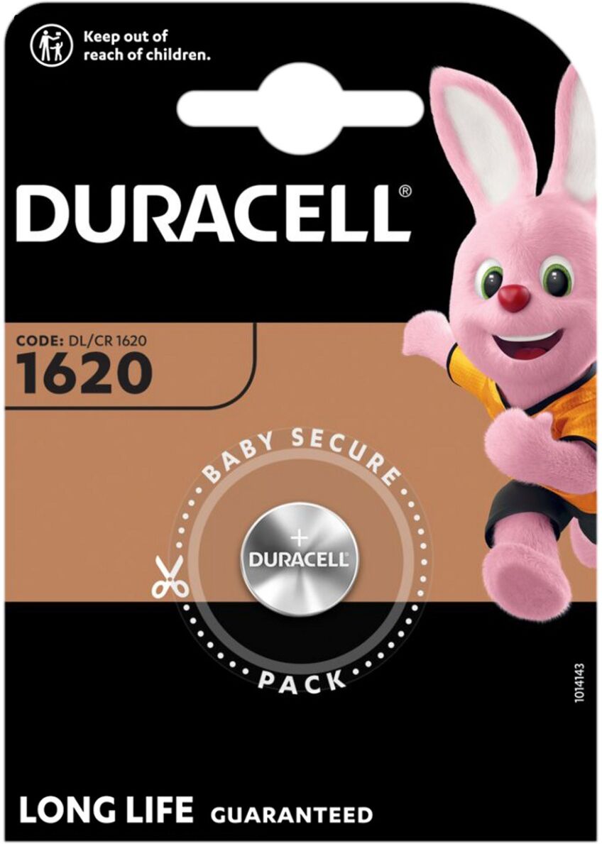 Duracell 3V Lithium Battery 1620 DL1620 CR1620 Pack of 1