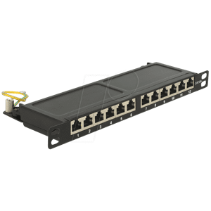 DELOCK 43312 - Patchpanel, 10”, 12-Port, Cat.6a, 0,5 HE