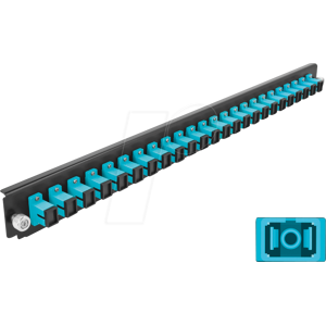 DELOCK 43354 - 19'' Spleißbox Frontblende, 24 Port, SC Simplex, aqua