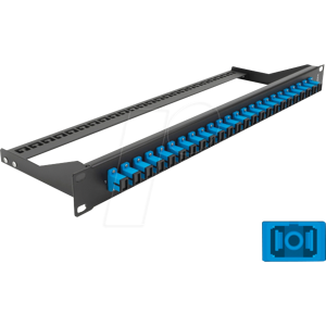 DELOCK 43380 - LWL Patchpanel, 19'', 24-Port, SC Simplex, 1HE, blau