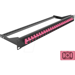 DELOCK 43384 - LWL Patchpanel, 19'', 24-Port, SC Simplex, 1HE, violett