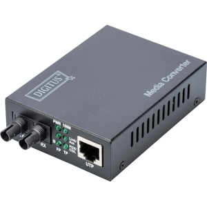 DIGITUS DN820101 - Medienkonverter, Fast Ethernet, RJ45 / ST Duplex