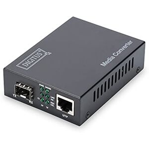 Digitus Medienkonverter SFP Port Gbit Ethernet RJ45 / SFP 10/100/1000Base-T/TX zu 1000Base-SX/LX Schwarz