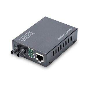 Digitus Medienkonverter Multimode Fast Ethernet RJ45 / ST 1310nm Wellenlänge Bis 2km Schwarz