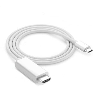 Northix USB-C (3.1) til HDMI (2.0) adapter, 1.8m - Hvid