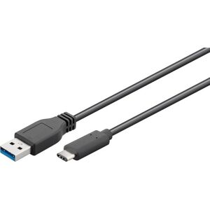 MicroConnect Usb-C Til Usb-A Kabel, 1m, Sort