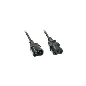 Lindy IEC-Mains Extension Cable - Strømkabel - IEC 60320 C14 til power IEC 60320 C13 - 2 m - sort