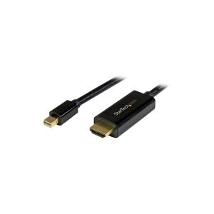 StarTech.com 6ft Mini DisplayPort to HDMI Cable - 4K 30hz Monitor Adapter Cable - mDP PC or Macbook to HDMI Display (MDP2HDMM2MB) - Adapterkabel - Mini DisplayPort han til HDMI han - 2 m - sort - 4K support