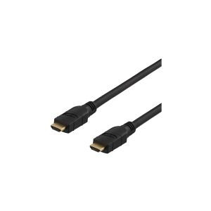 DELTACO Prime HDMI-3100 - HDMI-kabel med Ethernet - HDMI han til HDMI han - 10 m - sort - 4K support, aktiv