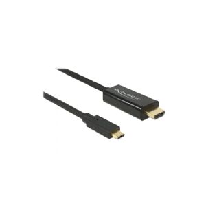 Delock - Ekstern videoadapter - Parade PS176 - USB-C - HDMI - sort - detailsalg