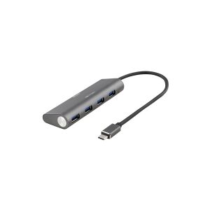 DELTACO USBC-1207 - Hub - 4 x USB 3.1 Gen 1 - desktop