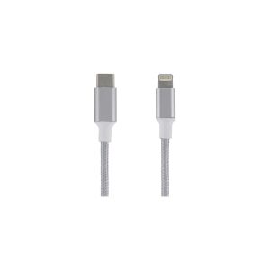 USB-C Lightning-kabel, 2 m, flettet, sølv EPZI / USBC-1314