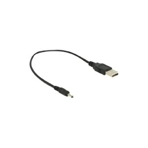 Delock - USB / strøm kabel - USB (kun strøm) (han) til DC jackstik 3,0 x 1,1 mm (han) - 27 cm - sort