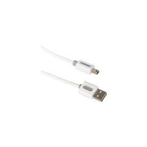 ICIDU USB 2.0 A-Bm Cable 1m White, 1 m, USB A, Mini-USB B, USB 2.0, Hanstik/Hanstik, Hvid