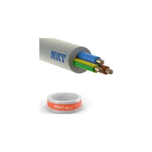 NKT Installationskabel, halogenfri 3G2,5 mm² NOIKLX90 lysegrå 300/500V, ring, udvendig dimension max. 10,0 mm - (50 meter)