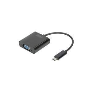 DIGITUS - Ekstern videoadapter - USB-C 3.1 - VGA - sort